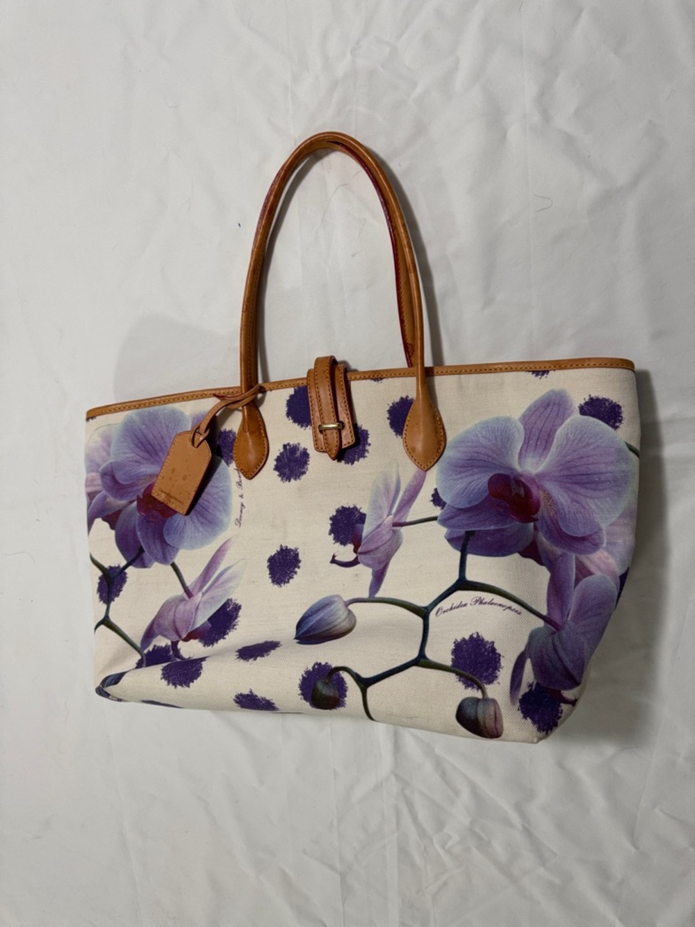 Dooney & Bourke Fabric & Leather Tote Orchids Galore!